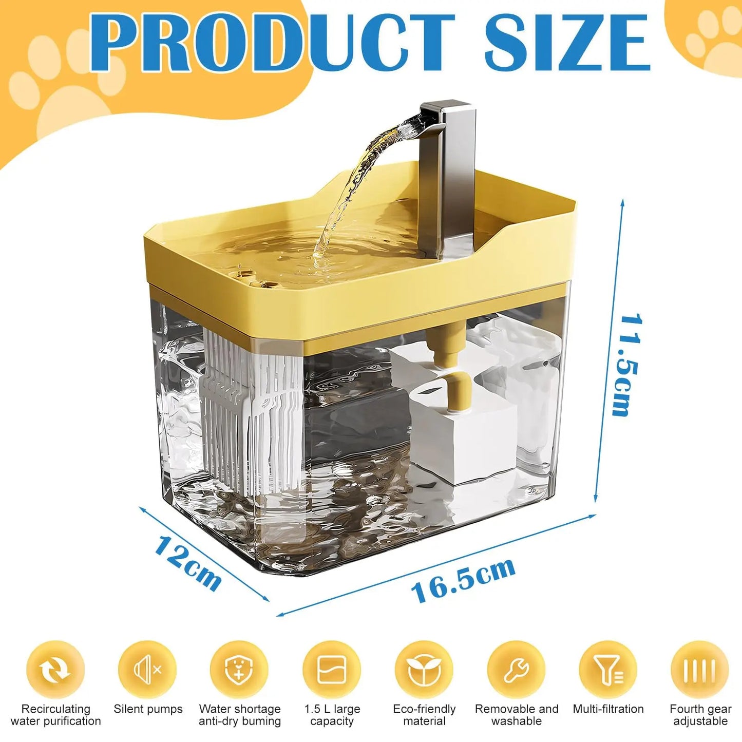 Cat Water Fountain Automatic Water Dispenser USB Live Circulation Filter Pet Drinker Quiet Pet Water Fountain Cat Small Pet