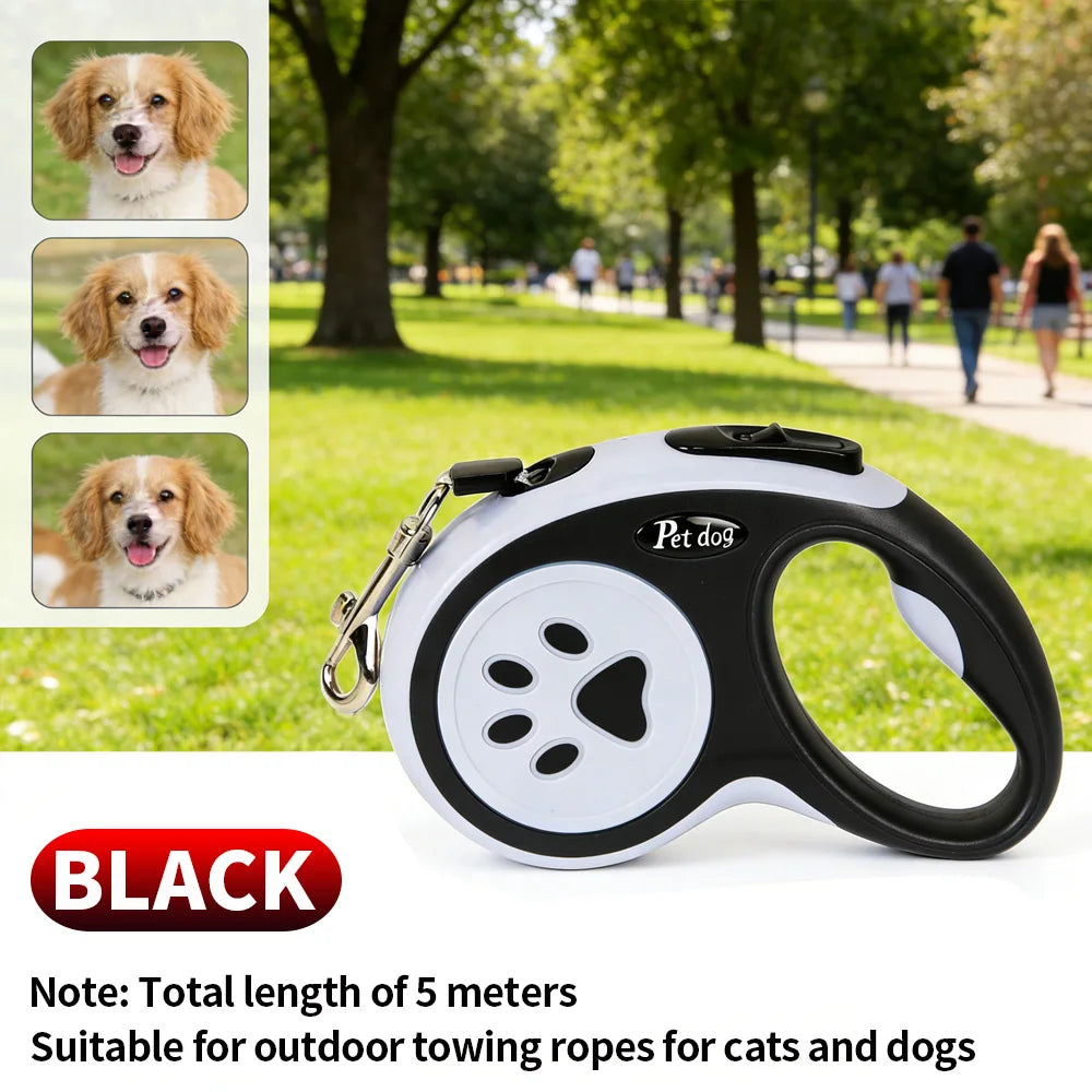 Auto Extending 5M Pet Leash, Comfortable Grip Outdoor Walking Lead for Dogs and Cats