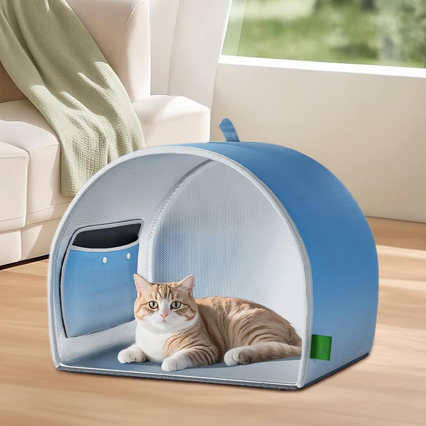 Pet Cooling House For Dogs & Cats –44x38x38cm Large Weatherproof Intelligent Ice Shelter. Long Lasting Coolness Cooling Cat House For Summer. Ideal For Garden Living Room. Also Warm Compatible | FREE SHIPPING
