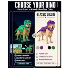 Halloween Outfit For Dog Pet-Dinosaur Framework Costume, Soft Plush T-Rex 3D Dinosaur Bone Hood Clothes