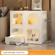 extra large free space cat villa transparent cage multifunctional outdoor cabinet UK Happy Furry
