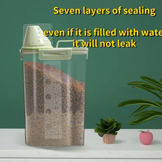 premium 1.5kg 2kg pet food storage pail moisture proof sealed measuring cup UK Happy Furry