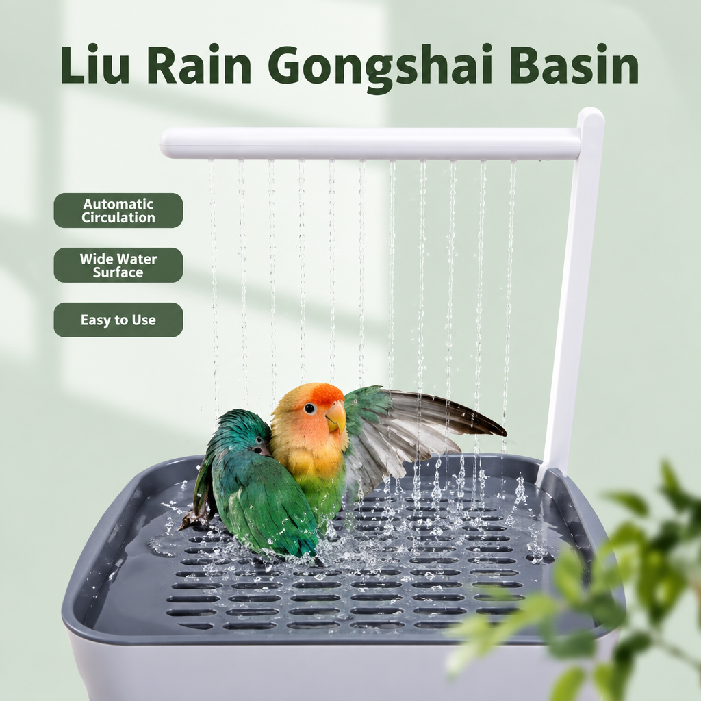 premium USB electric parrot bird bath tub circulating water fountain UK Happy Furry