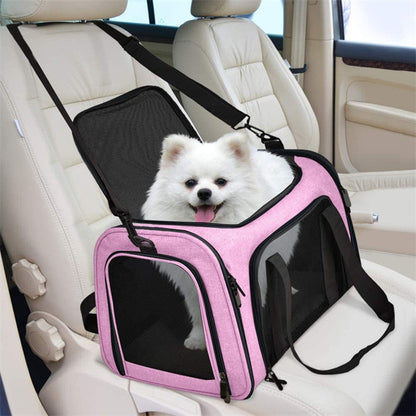 portable rolling pet travel carrier handle large capacity UK Happy Furry