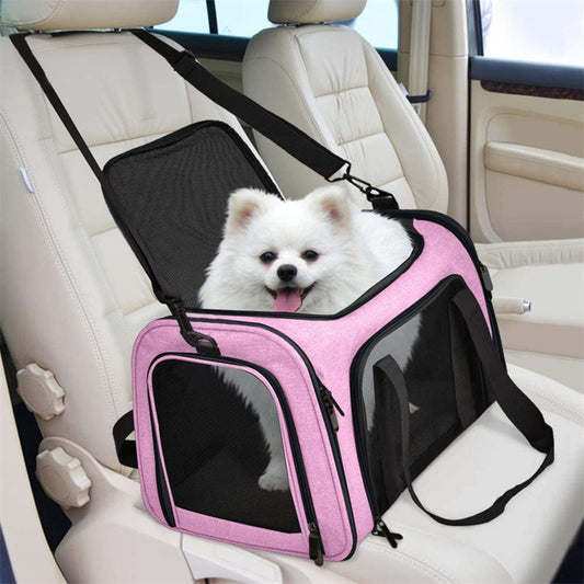 portable rolling pet travel carrier handle large capacity UK Happy Furry