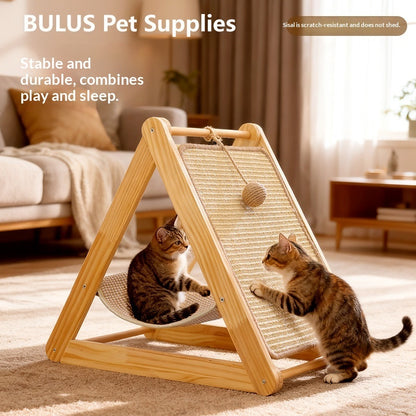 all in one wear resistant lint free solid wood cat tree UK Happy Furry