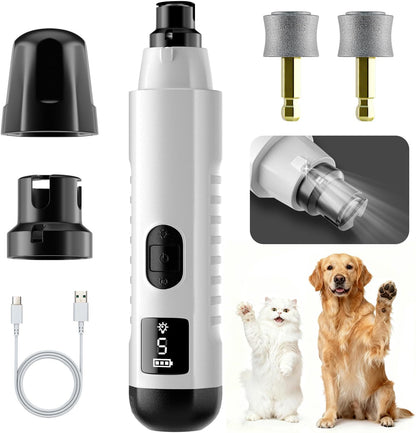 2026 silent groom pro dog nail grinder 5 speed LED USB rechargeable UK Happy Furry