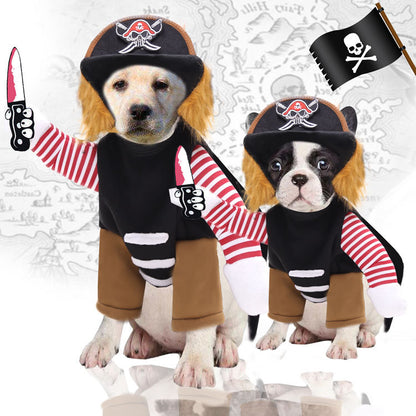 pirate weird halloween pet costume dog cat funny UK Happy Furry