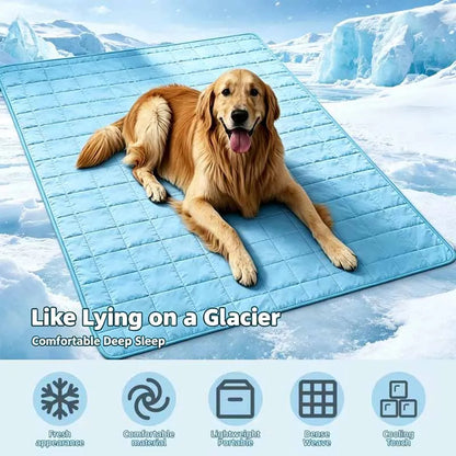 Ice Cool Upgrade Dog Cooling Mat Summer Pet Cold Bed Extra Large For Small Big Dogs Pad Breathable Pet Cold Bed