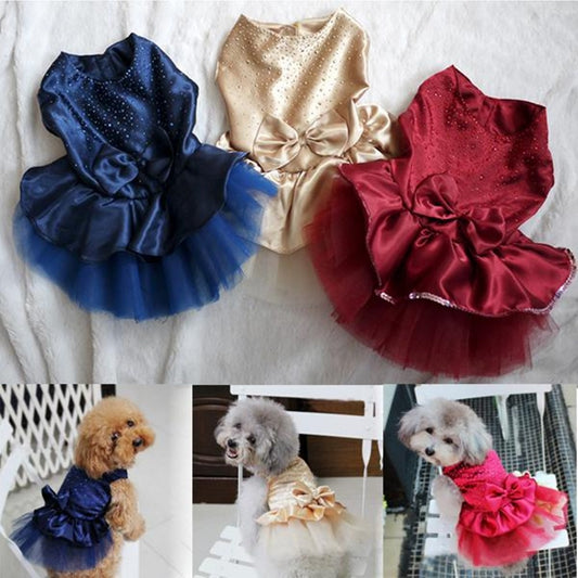 dog wedding dress elegant bridal gown costume UK Happy Furry