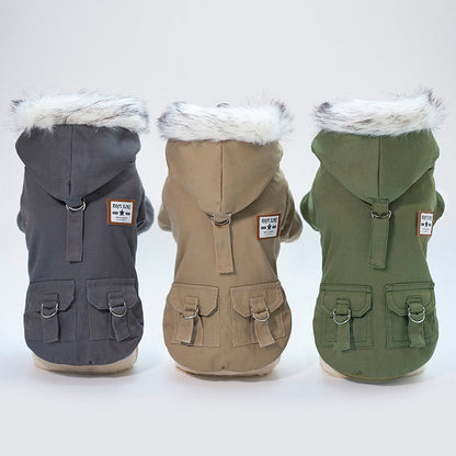 cap dog coat stylish hooded UK Happy Furry