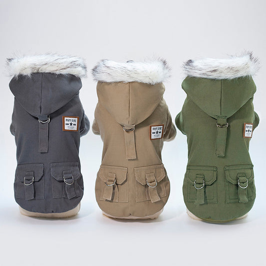 cap dog coat stylish hooded UK Happy Furry