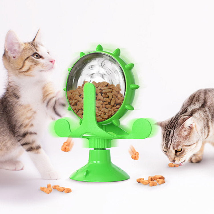 cat self healing toy leaks food spinning windmill UK Happy Furry