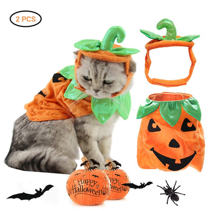 halloween pumpkin shape cat costume green leaf cosplay props UK Happy Furry