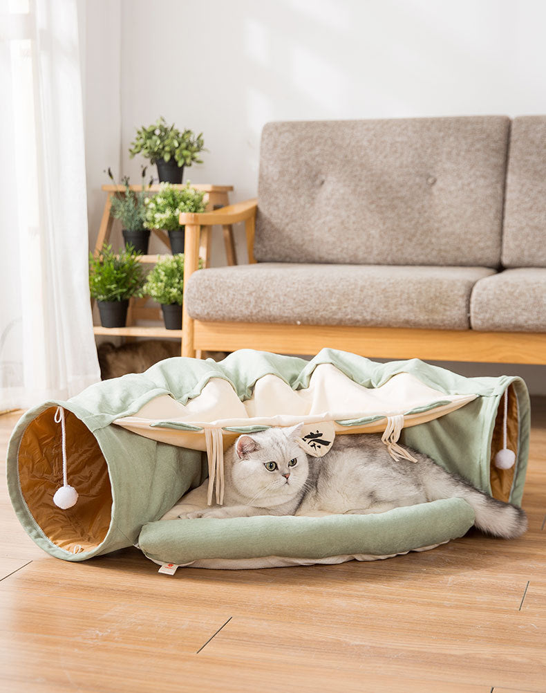 collapsible cat tunnel durable washable indoor UK Happy Furry