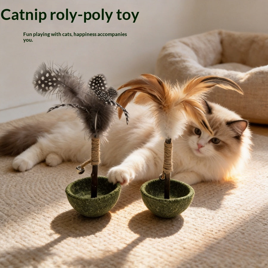 cat roly poly self amusing boredom busting toy UK Happy Furry
