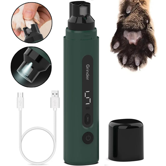 dog nail grinder electric rechargeable quiet 5 speed small medium large dogs cats claw care UK Happy Furry