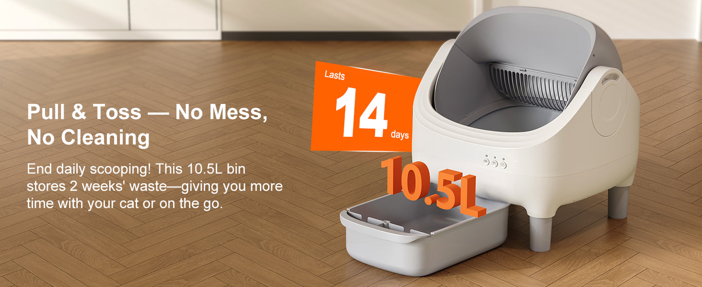 Open-top automatic cat litter box