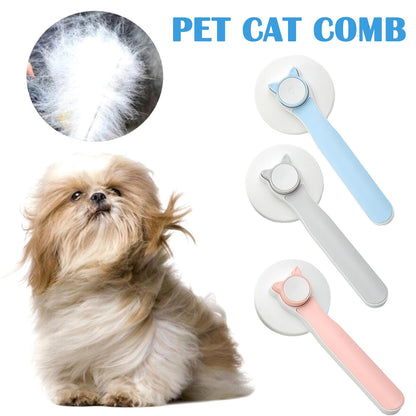 self cleaning pet cat brush long short hair mats tangles undercoat UK Happy Furry
