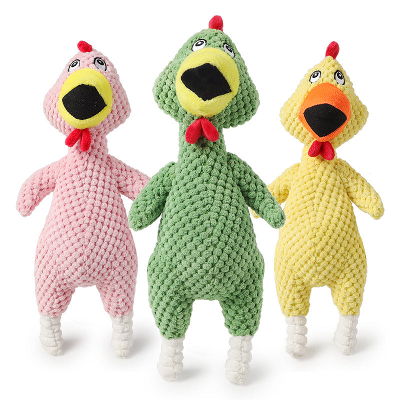 Happy Furry UK Squeaky Pineapple and Screaming Chicken Interactive Dog Toys for Chewing and Play.