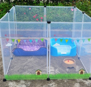 pet transparent fence clear plastic safety barrier dog cat UK Happy Furry