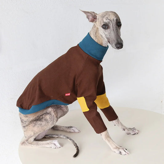 winter knitted 2 legged slim fit dog sweatshirt long sleeve whippet pajamas knitwear UK Happy Furry
