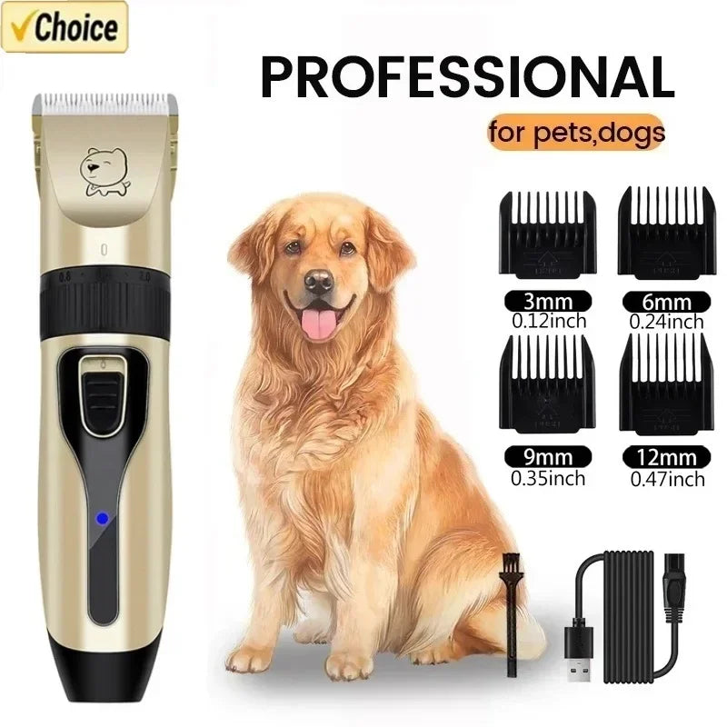 professional USB rechargeable pet hair clipper dog cat grooming trimmer UK Happy Furry