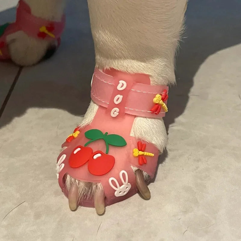 breathable pet shoes non slip small dogs summer rain sandals waterproof UK Happy Furry