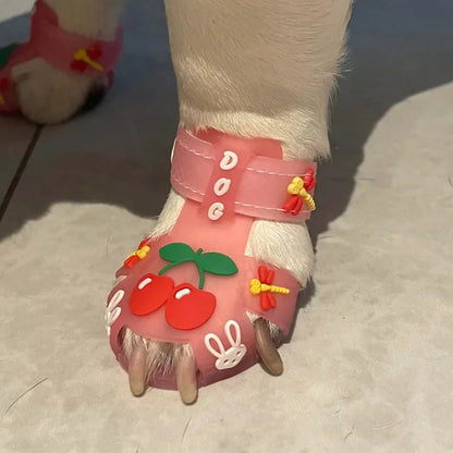 breathable pet shoes non slip small dogs summer rain sandals waterproof UK Happy Furry