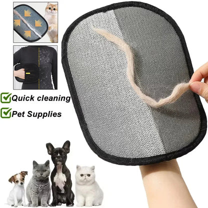 portable washable pet hair remover gloves clothes dehairing UK Happy Furry
