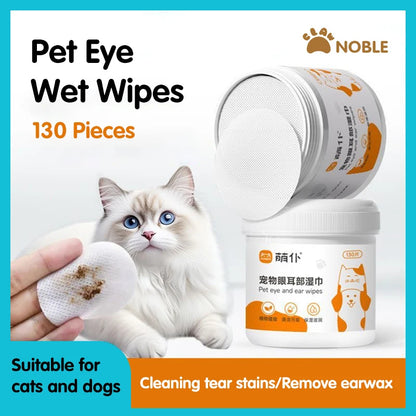 pet eye wipes tear mark remover cats dogs no irritation cleaning UK Happy Furry