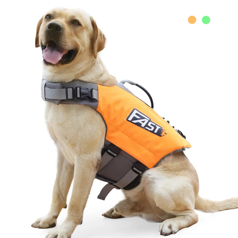 pet swimming life jacket adjustable reflective safety vest dogs pool surfing UK Happy Furry