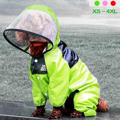 dog raincoat waterproof jumpsuit water resistant jacket UK Happy Furry