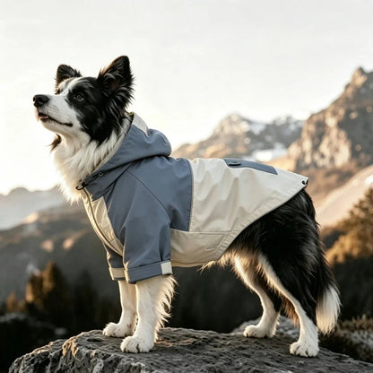 lightweight dog rain jacket water repellent windproof reflective coat adjustable UK Happy Furry