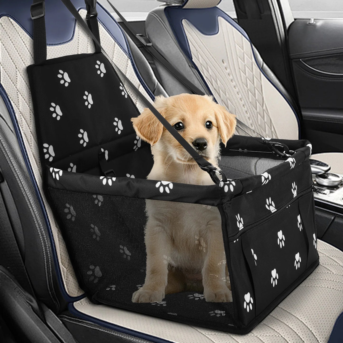 dog booster car seat breathable foldable waterproof puppy travel carrier small medium UK Happy Furry