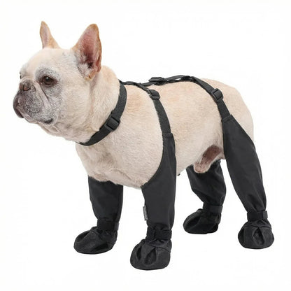 Waterproof Dog Boots for Large Small Dogs, Adjustable Non-Slip Pet Shoes, Anti-Slip Paw Protector for Outdoor Walking Rainy Day
