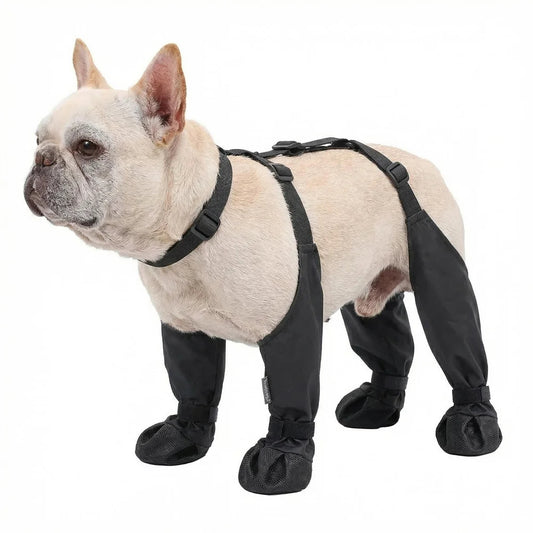 Waterproof Dog Boots for Large Small Dogs, Adjustable Non-Slip Pet Shoes, Anti-Slip Paw Protector for Outdoor Walking Rainy Day