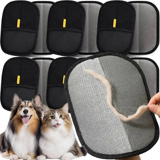 pet hair remover brush deshedding glove double sided fur cleaning dog cat carpet UK Happy Furry