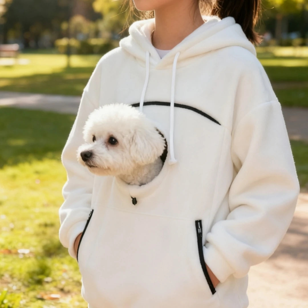 pet hoodie carrier soft dog cat pullover pocket sling UK Happy Furry