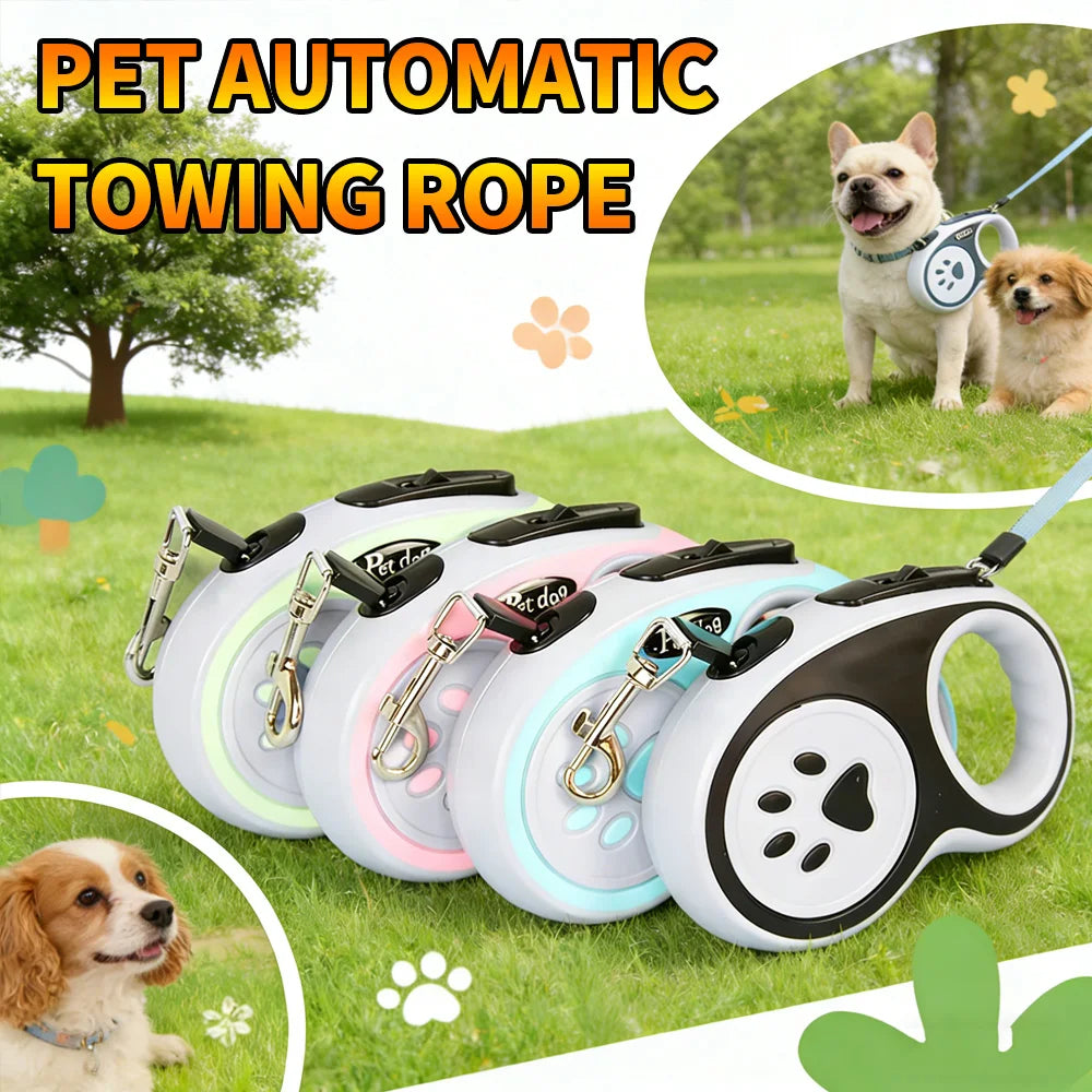 Auto Extending 5M Pet Leash, Comfortable Grip Outdoor Walking Lead for Dogs and Cats