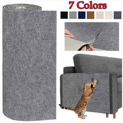 cat scratch mat sofa protector trimmable self adhesive carpet 7 colours UK Happy Furry