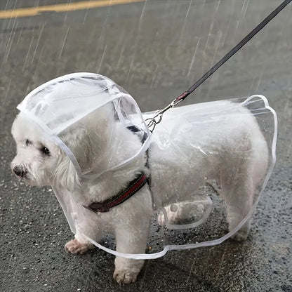 transparent waterproof dog raincoat small medium dogs rainy walking UK Happy Furry