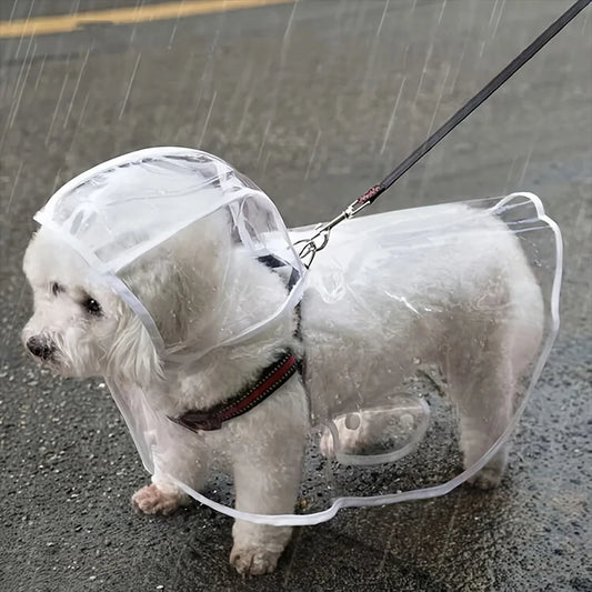 transparent waterproof dog raincoat small medium dogs rainy walking UK Happy Furry