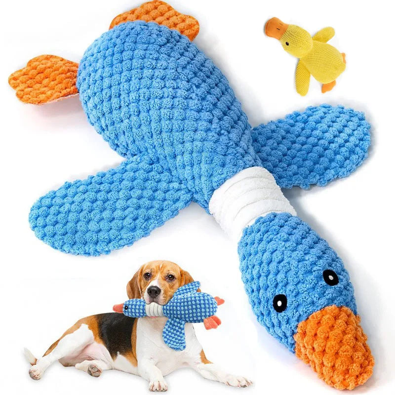 chew squeak plush toy aggressive chewers cats dogs interactive UK Happy Furry