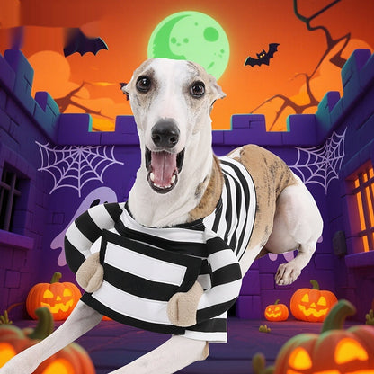 striped funny halloween dog costume pet clothes UK Happy Furry
