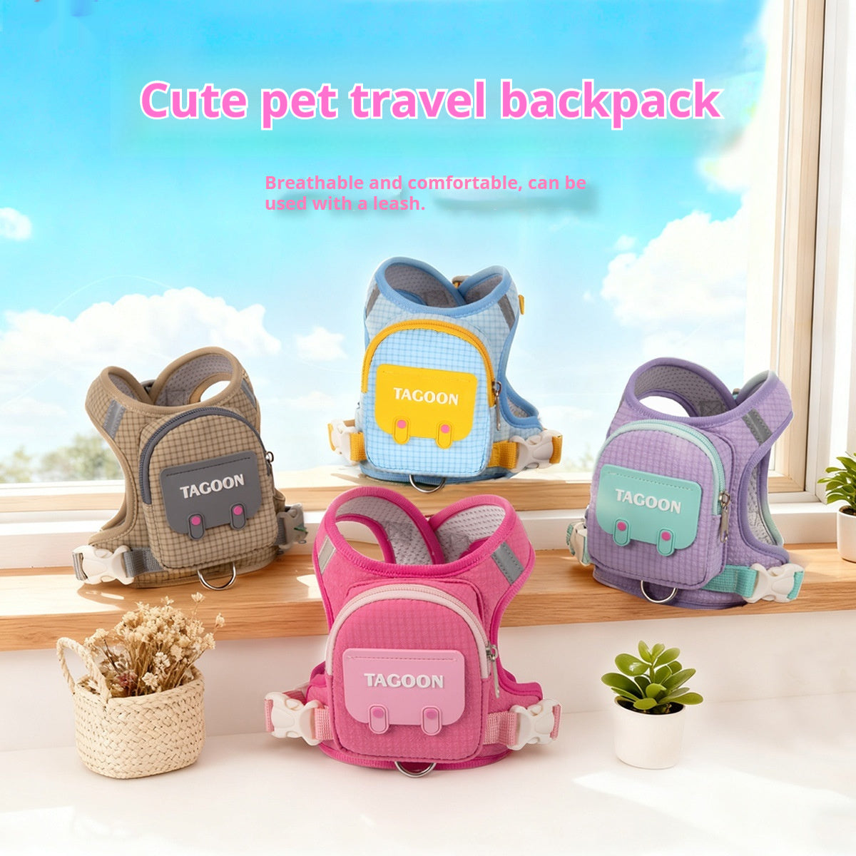 creative versatile portable dog harness outings UK Happy Furry