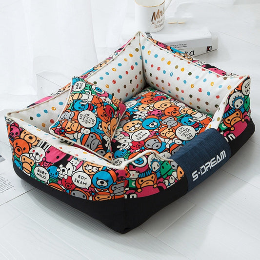 new house dog bed accessories pets cats mat UK Happy Furry