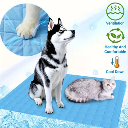 Ice Cool Upgrade Dog Cooling Mat Summer Pet Cold Bed Extra Large For Small Big Dogs Pad Breathable Pet Cold Bed