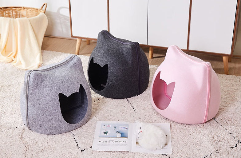 deep sleep litter cat bed cosy warm UK Happy Furry