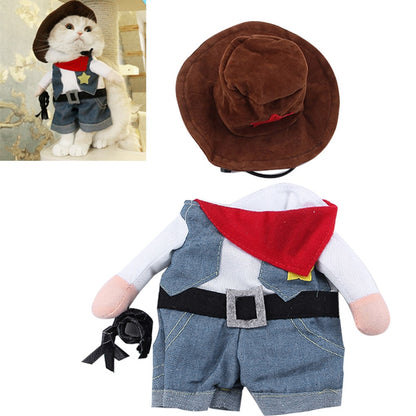pet denim costume stylish outfit dog cat UK Happy Furry
